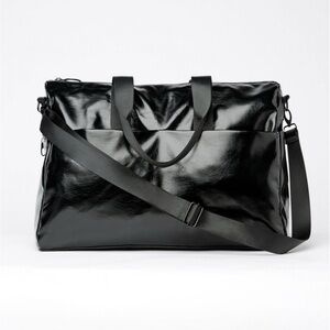 Fabletics The Minimalist Bag Black Shine Travel Duffle Bag New With Tag Athletic